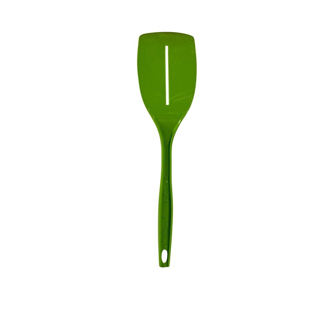 VTG Foley Spatula Slotted Turner Lime Green Nylon Retro Kitchen Utensil MCM 11.5
